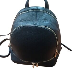 Black Leather Backpack